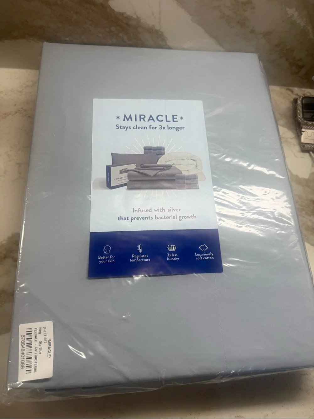 Miracle King Sky Blue Anti-Bacterial Sheets
